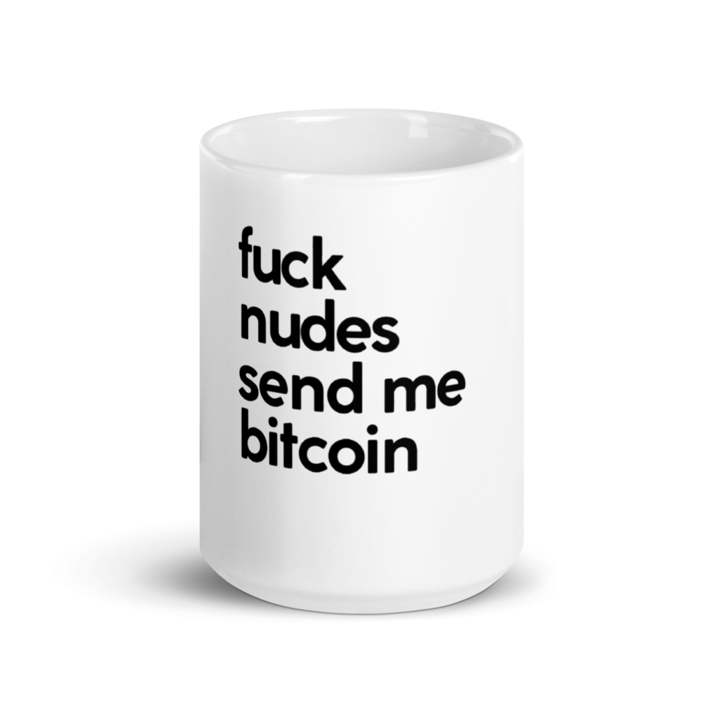 Taza Bitcoin nudes white