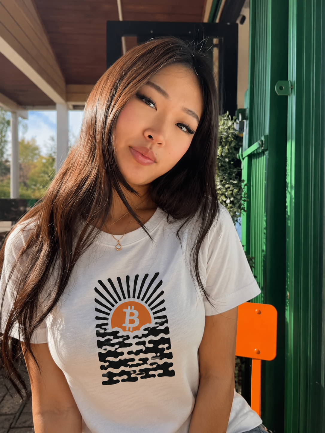 Camiseta Bitcoin sunset - Imagen 4