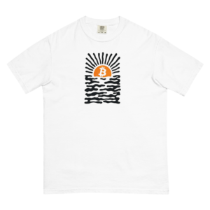 Camiseta Bitcoin sunset